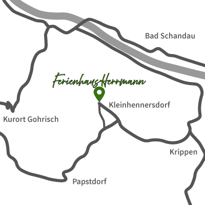 Anfahrtskarte zum Ferienhaus Herrmann - hier klicken